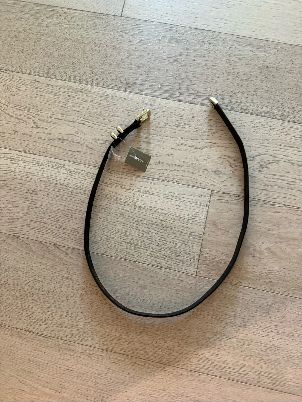 Jcrew Black Patent Leather Belt with Gold Hardware - Picture 2 of 2